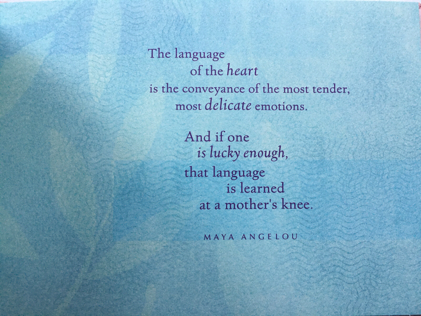 HALLMARK 2003 MAYA ANGELOU MY MOTHER LIFE MOSAIC POEMS & BLANK PAGES Embellish