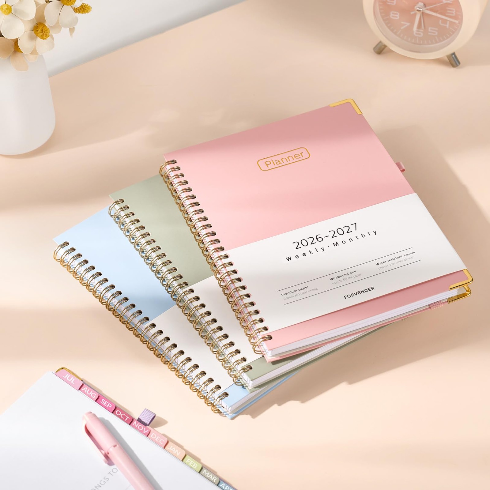 Academic Planner 20262027 Weekly Monthly Hardcover 8.5×11 Student Teacher Organ