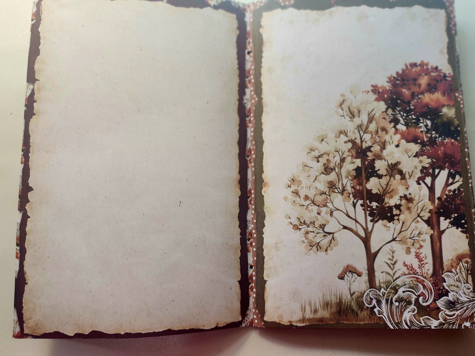 Junk Journal Booklet “FARMHOUSE FALL” Handmade Lg 8.5″x5.5″ 40pgs Autumn