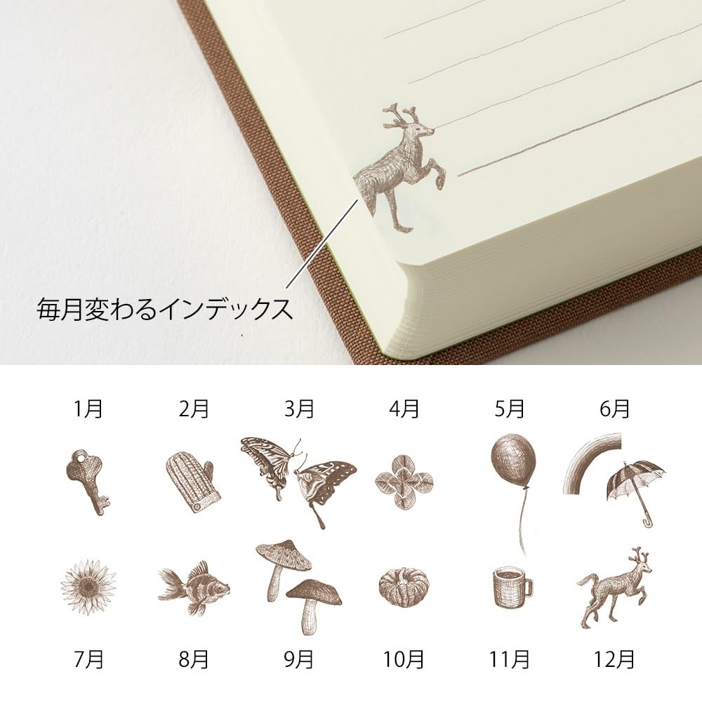 Designphil Diary 12395006 3 Year Consecutive Door Brown Journal Planner