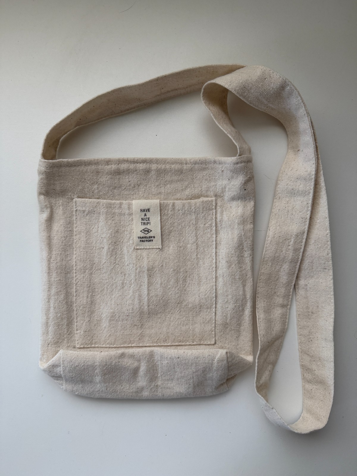 TRAVELER’S FACTORY Sacoche Natural Reversible Small Shoulder bag Cotton