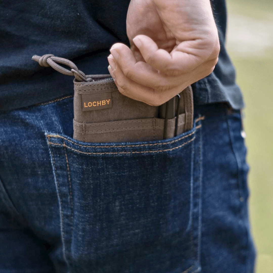 LOCHBY Pocket Journal Black Camo | Notebook Cover | Water Resistant Waxed Canvas