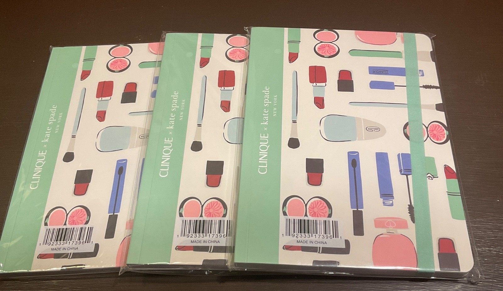 Lot of 3 Clinique x Kate Spade Limited Edition Softcover Journal