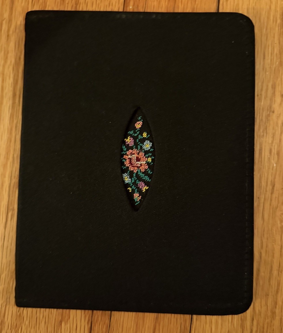 Vintage 50/60s Petit Point Embroidered Address Book & Christmas Card Record