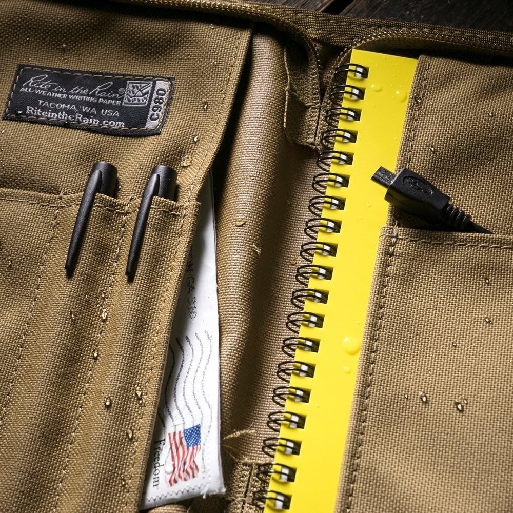 Weatherproof Tan Cordura Cover for 5.5″ x 8.5″ Notebooks