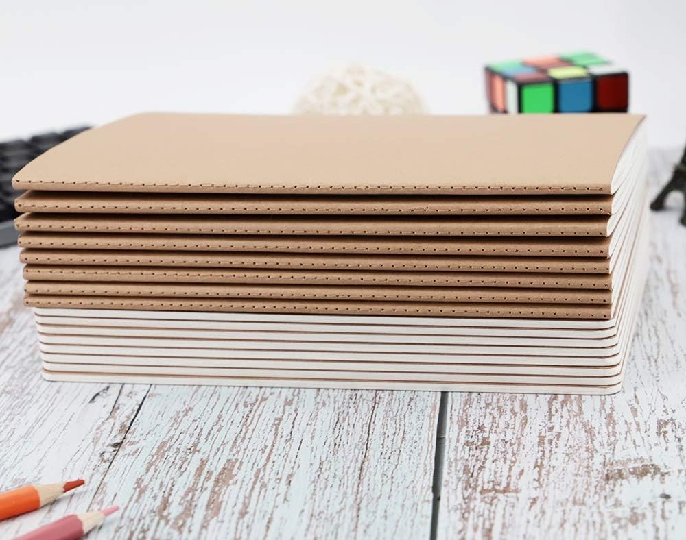 16 Pack Kraft Notebooks Journals in Bulk Writing Blank Paper Sketchbooks 60