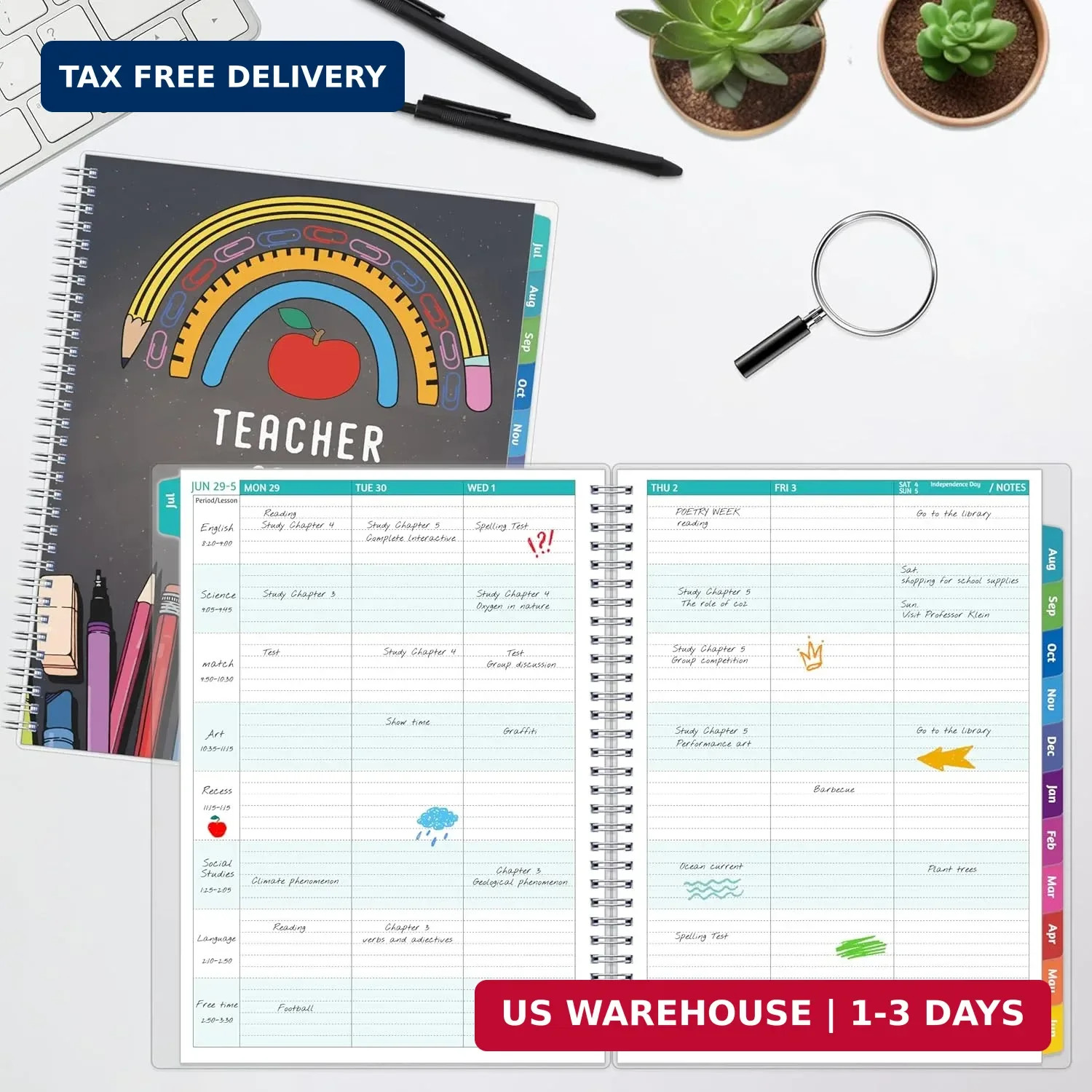 GoiUnlt Teacher Planner 2026-2027, JUL. 2026 – JUN. 2027, Lesson Planner 2026-20