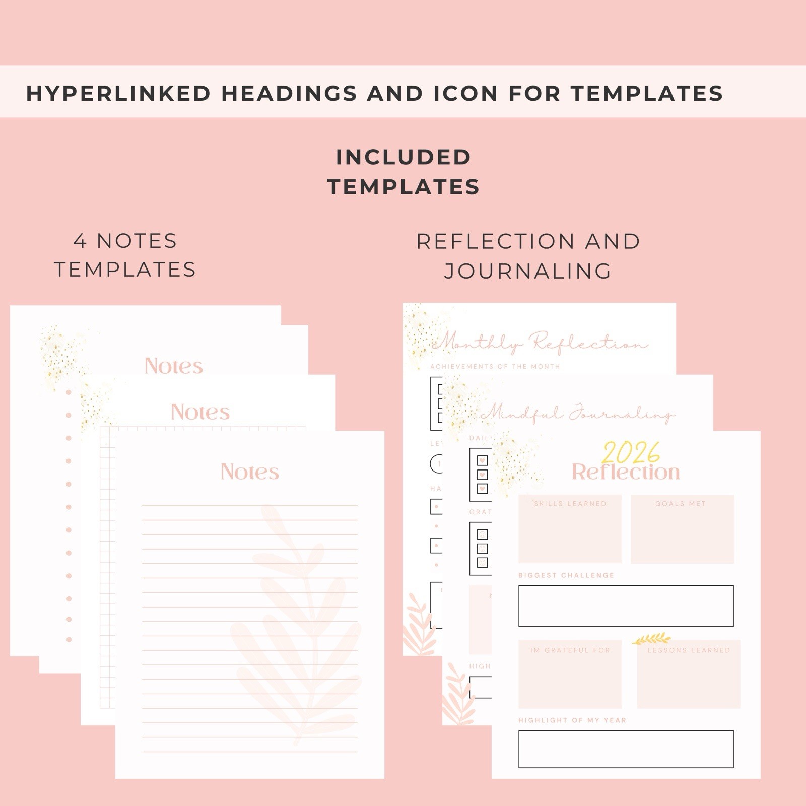 All in One 2026 Digital Planner Daily Weekly Monthly Hyperlinked good notes