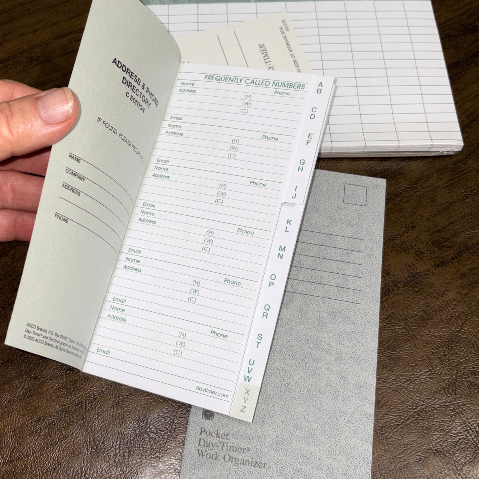 Day-Timer July 2026-June ’27 Pocket Wirebound 2 Page/Day Original Planner Refill