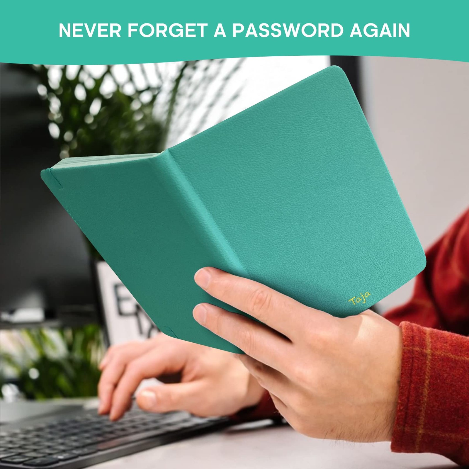 Password Keeper Book with Alphabetical Tabs, Small Password Books for Seniors
