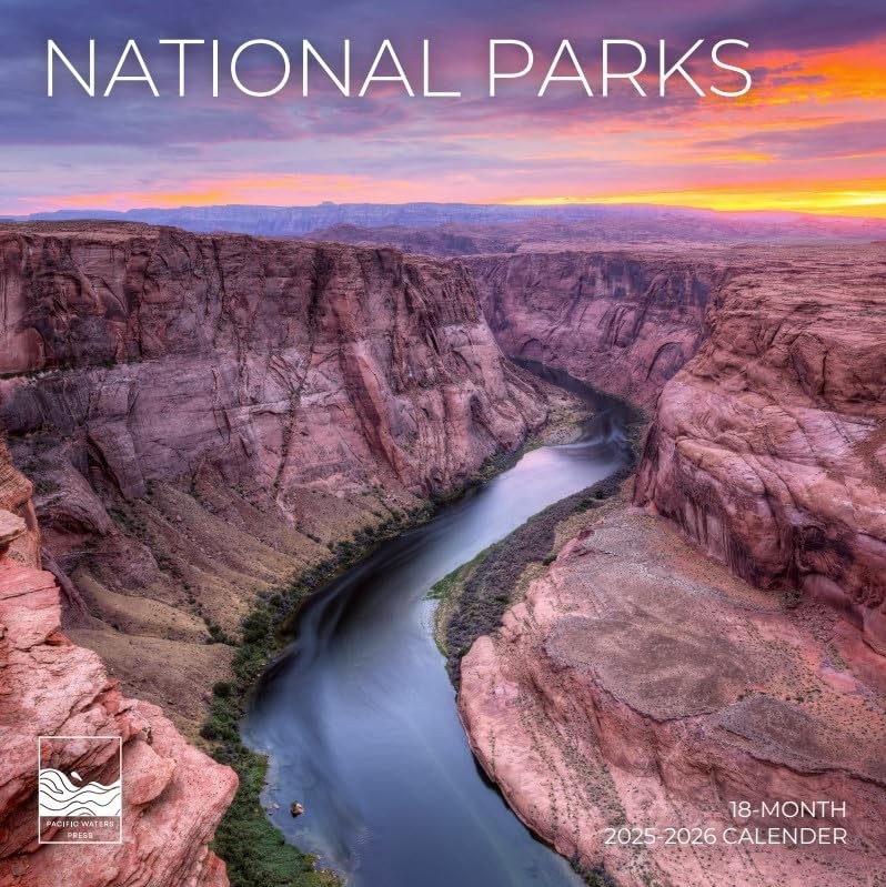 National Parks Wall Calendar 2026 | 12″ x 24″ Open | 12 x 12,