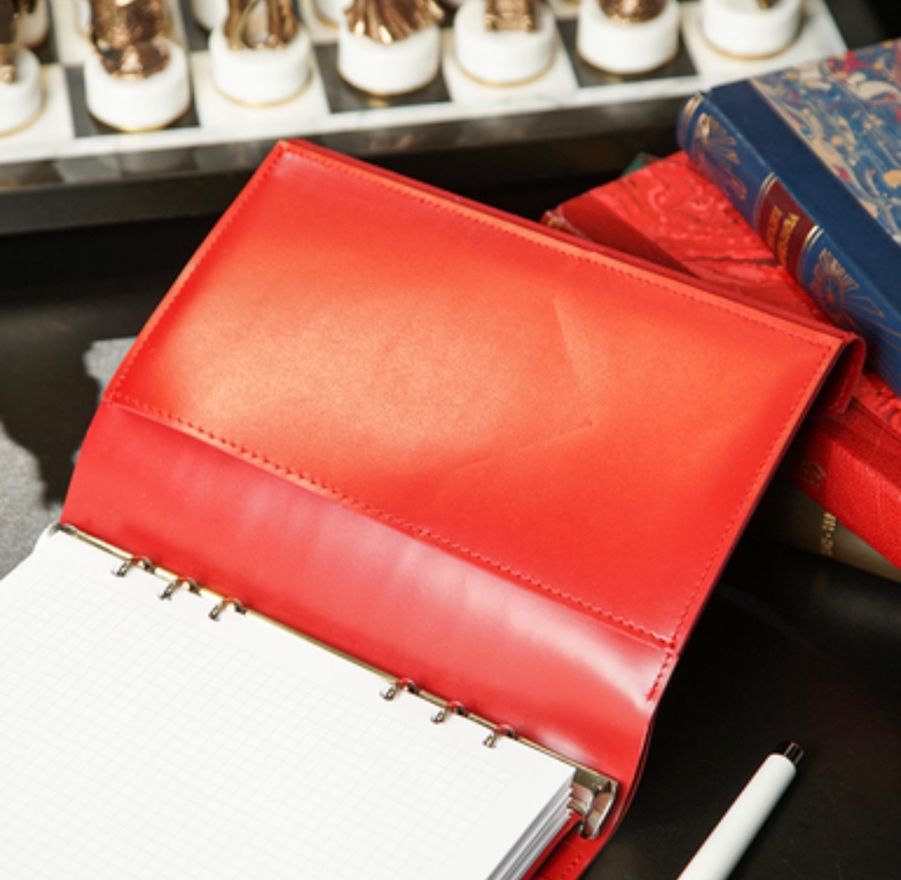 Leather cover A5 notebook. Just leather cover A5 for notebook with binder.
