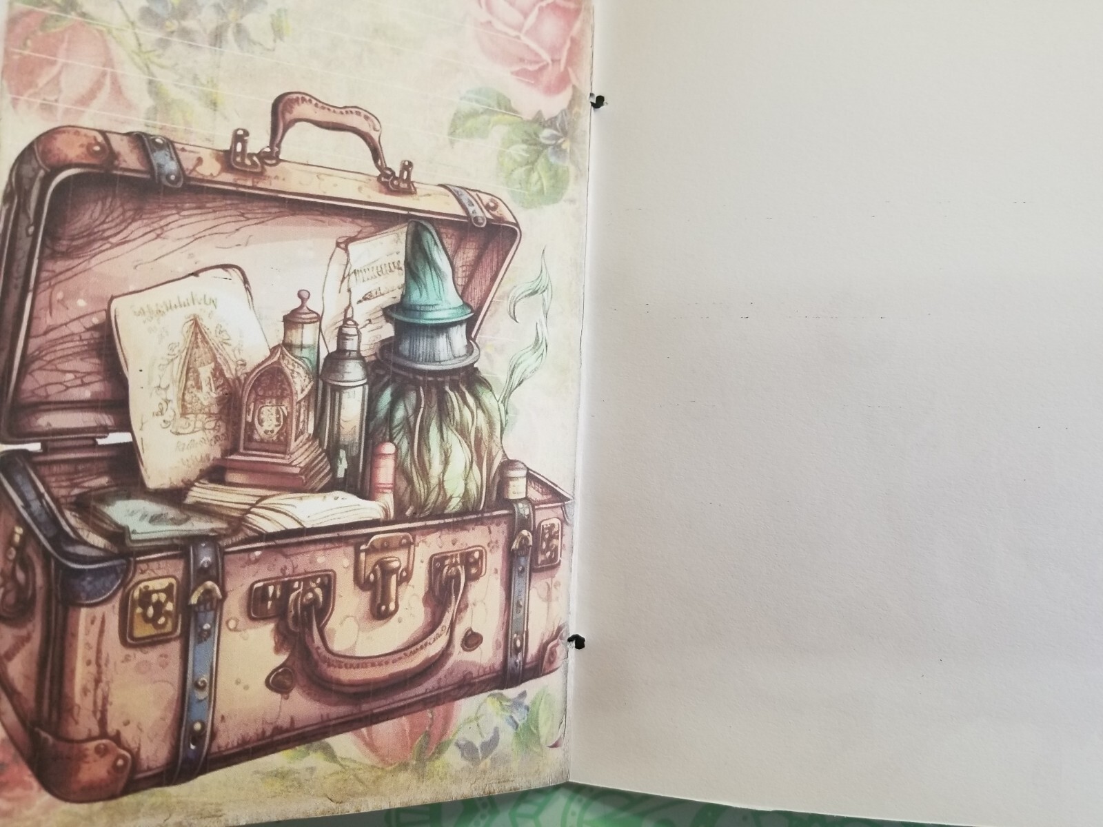 Junk Journal Booklet “WIZARD SCHOOL” Vintage HANDMADE Cards, Pockets, Ephemera,
