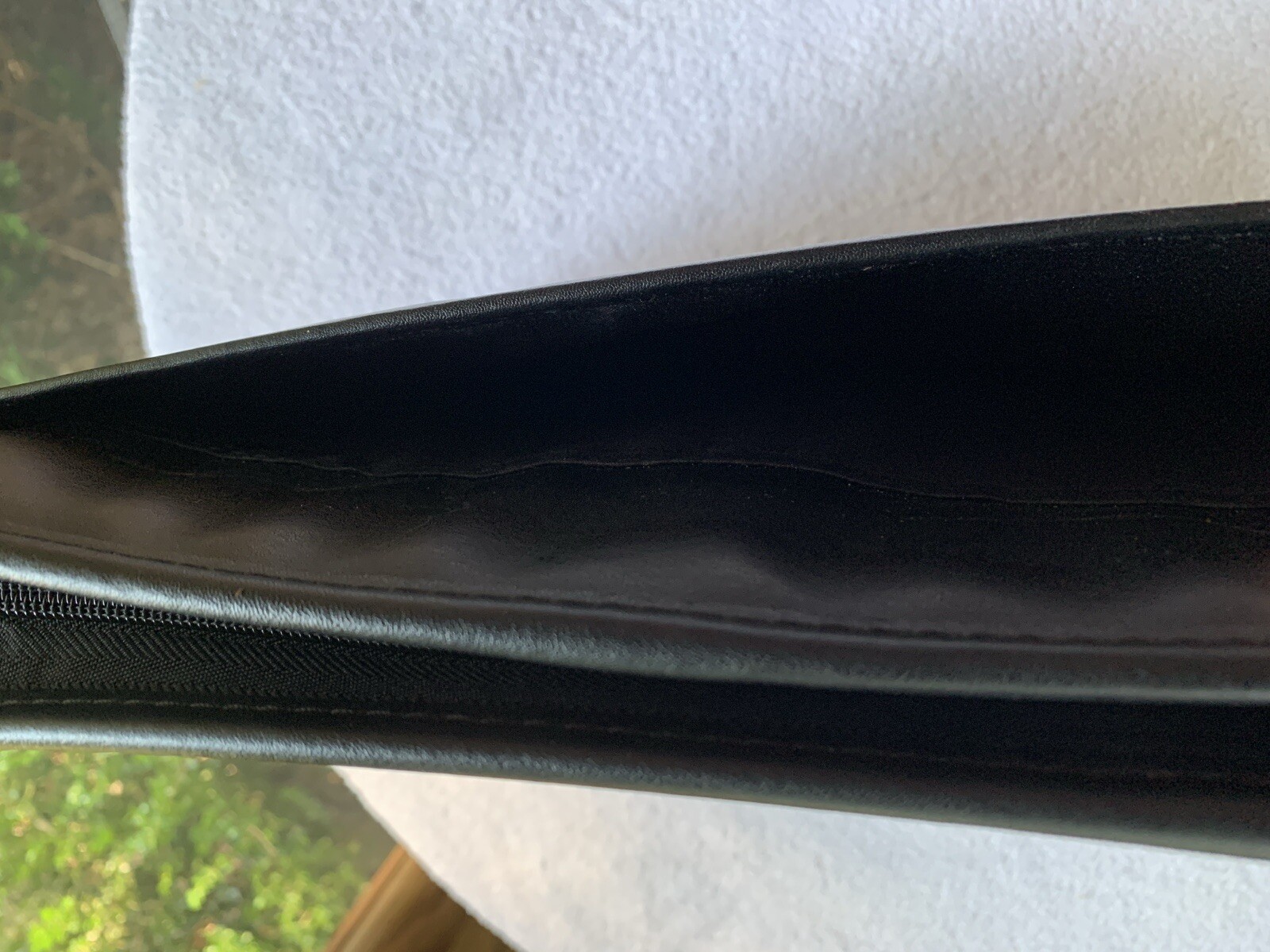Samsill Portfolio Binder Notebook Cover Faux Leather Black Zippered Pen Loop