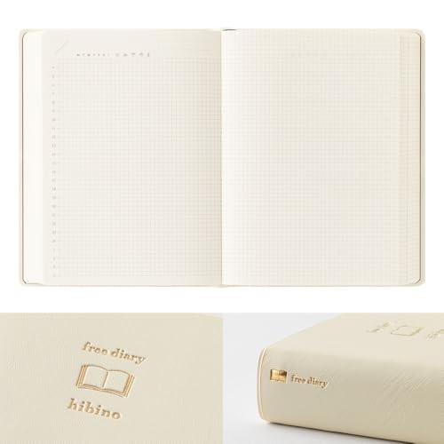 MIDORI hibino Free Diary A6 2 Pages Day 383 Days Ivory 15395006 Japan New