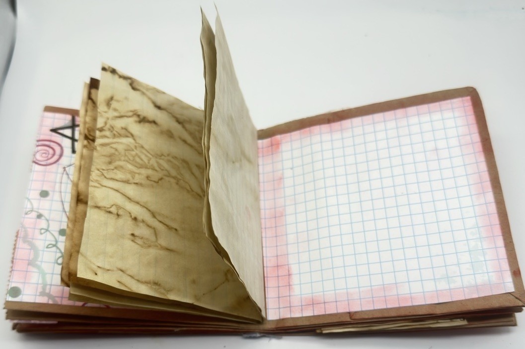Hand Made Junk Journal Live Everyday With Intention. Medium Is Brown Paper Bags