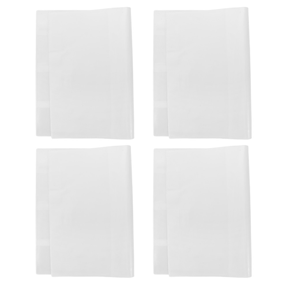 4Pcs Clear PVC Protective Book Covers A5 Size Waterproof Lightweight Sleeves