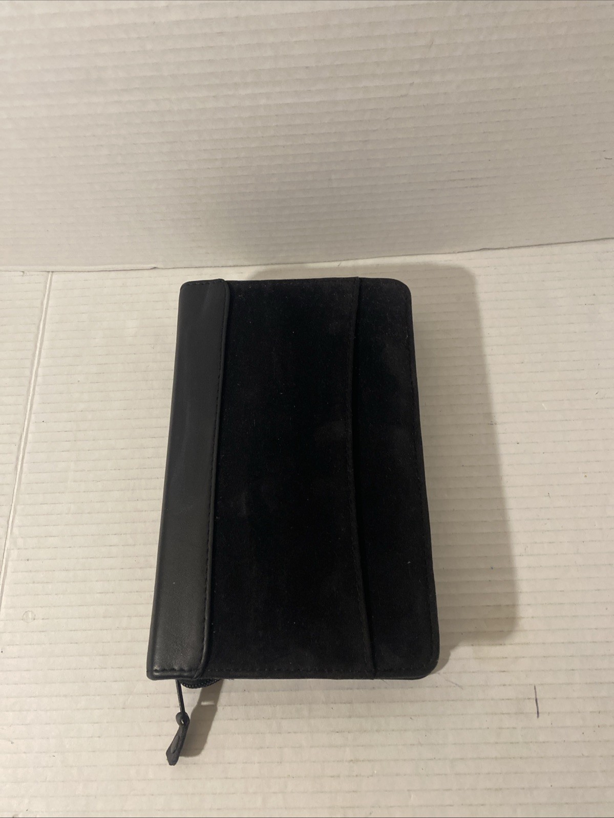 Vtg. Winslow Day Timer Black Leather / Suede 8.5”x5.5”