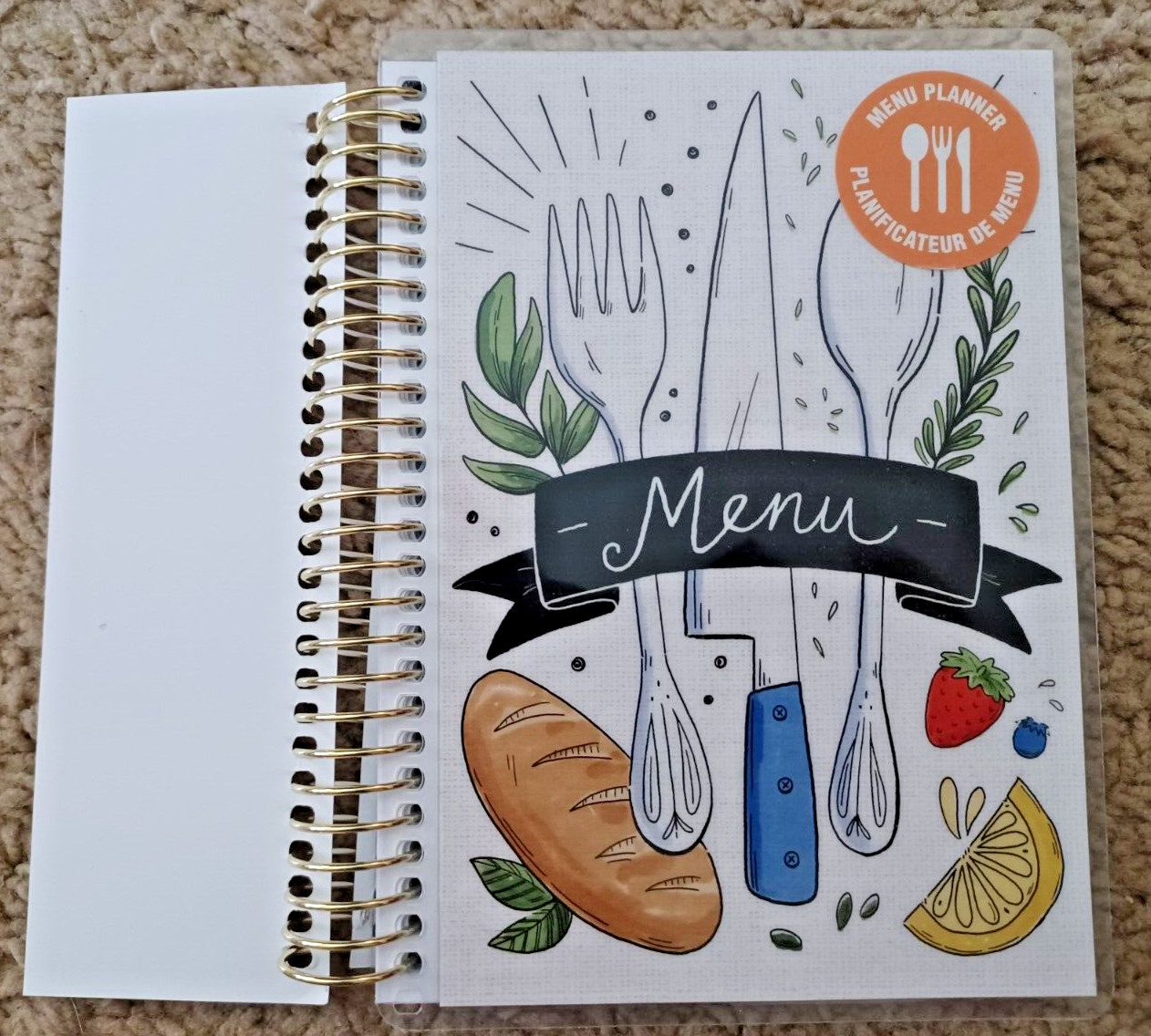 🍽 NEW Menu Planner 5×7 Recollections Spiral Book List Pantry Grocery Recipe Org