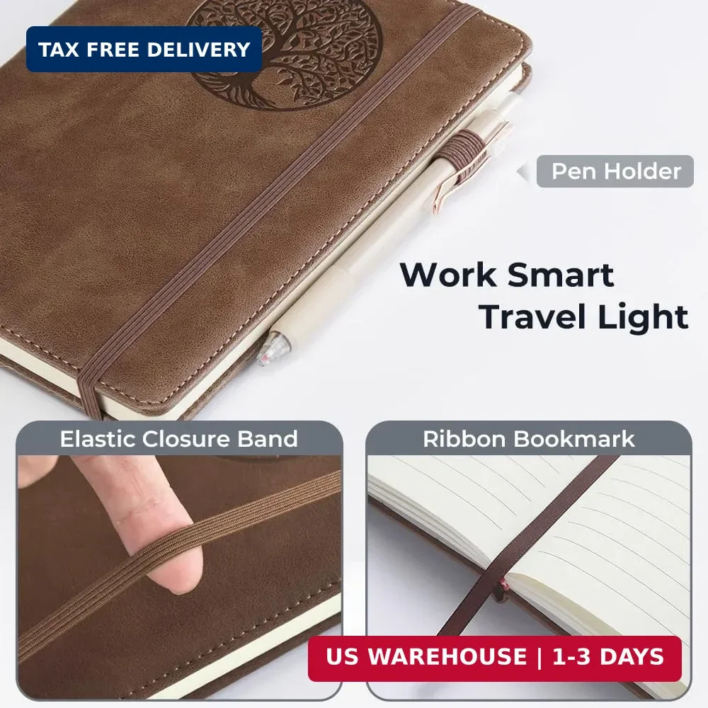 Lined Journal Notebook for Women & Men, Hardcover Leather Journals for Writing,