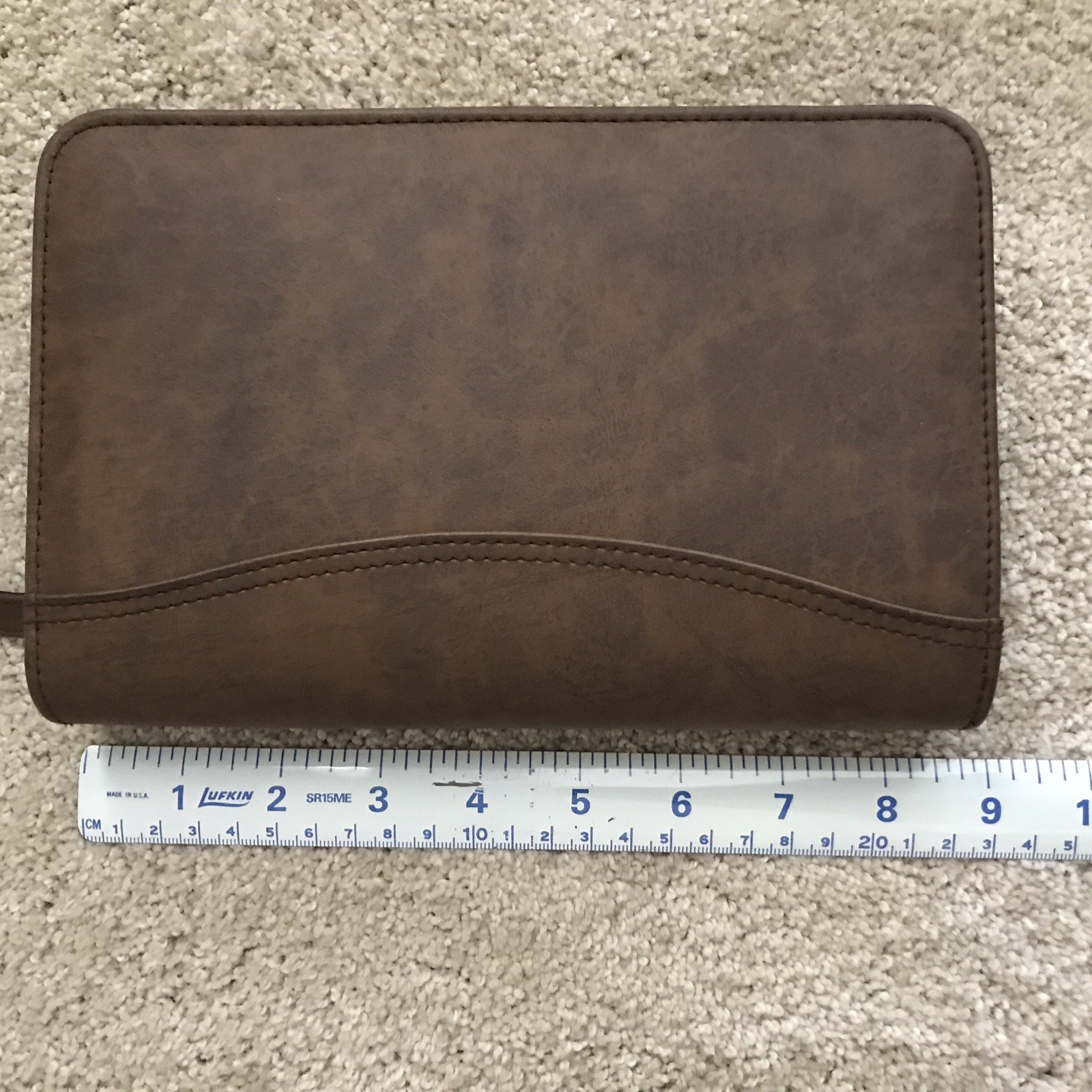 Day-Timer Planner Distressed Simulated Leather 6-Ring Brown 3 3/4″ x 6 3/4″