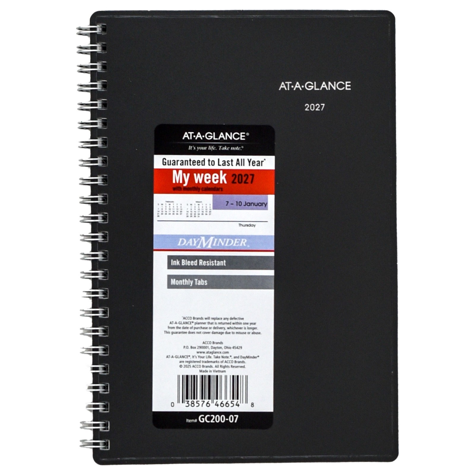 2026 At-A-Glance DayMinder GC200-07 Weekly Monthly Planner, 5 x 8″