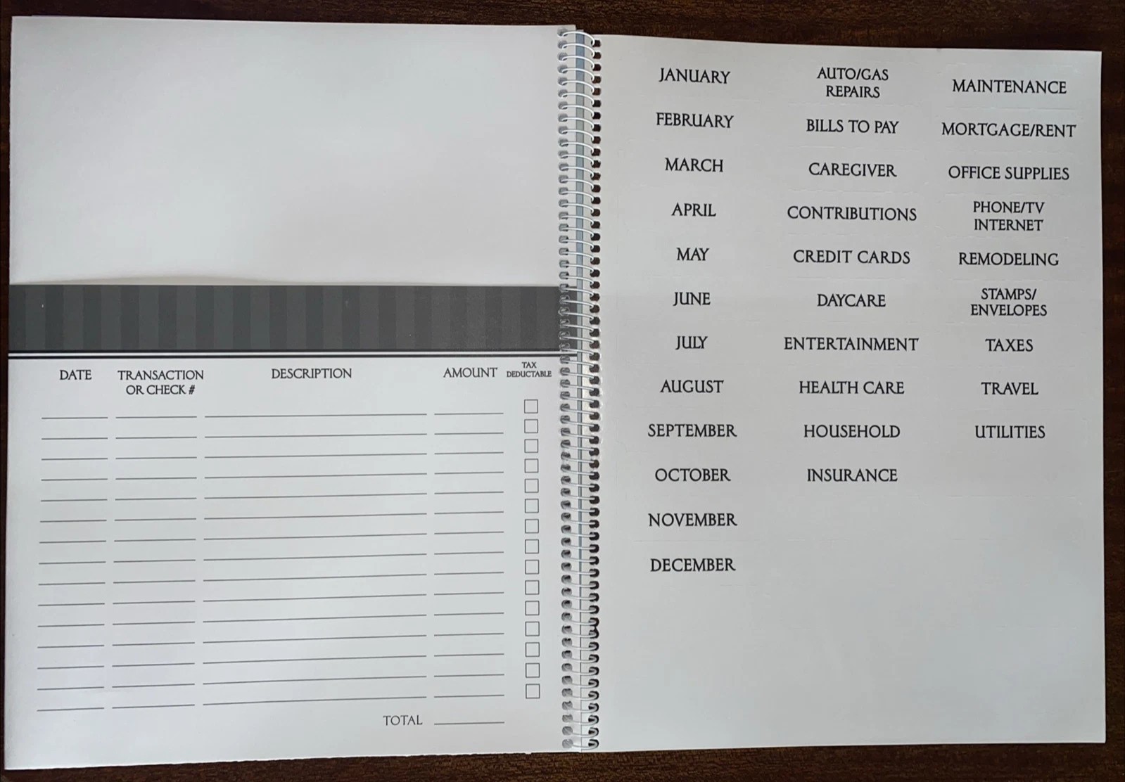 12 Month Bill Paying Organizer Colorful Images 14 Pages Pockets Poppies FREESHIP