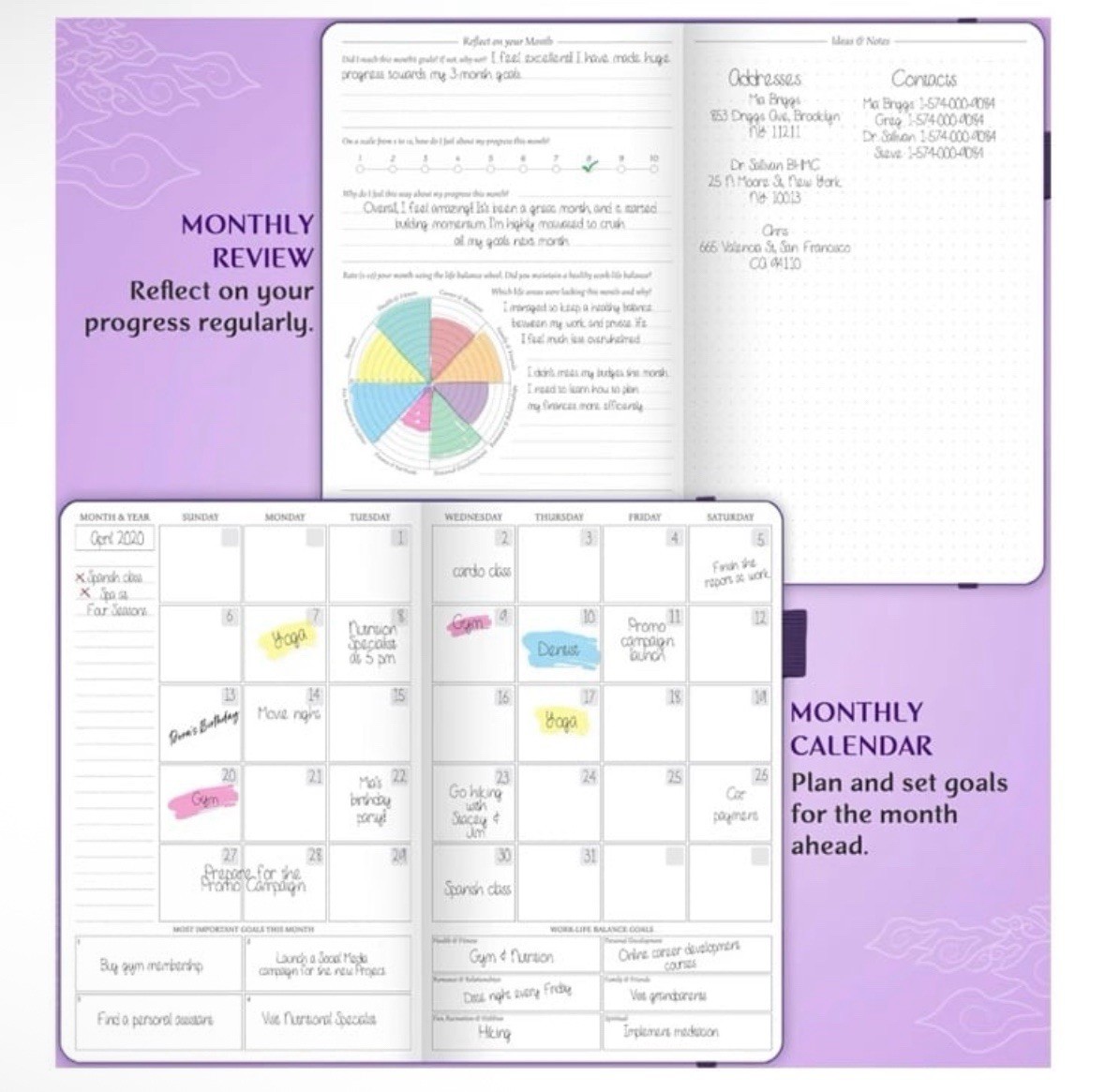 Legend Planner | Hourly Planner 2026 | A5 5.5×8.3 | Purple | SEALED