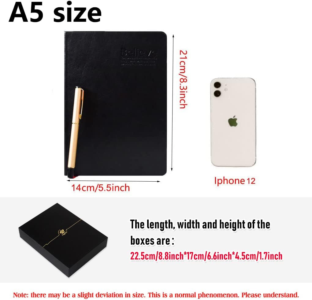 A5 Thick Journal 720 Pages Large Leather Notebook Lined Paper 360 Sheets Writing