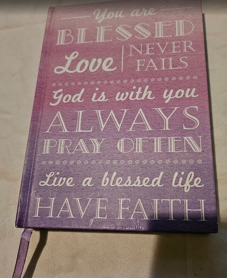 This Christian Art Gifts journal Purple lined Hardcover Ombre