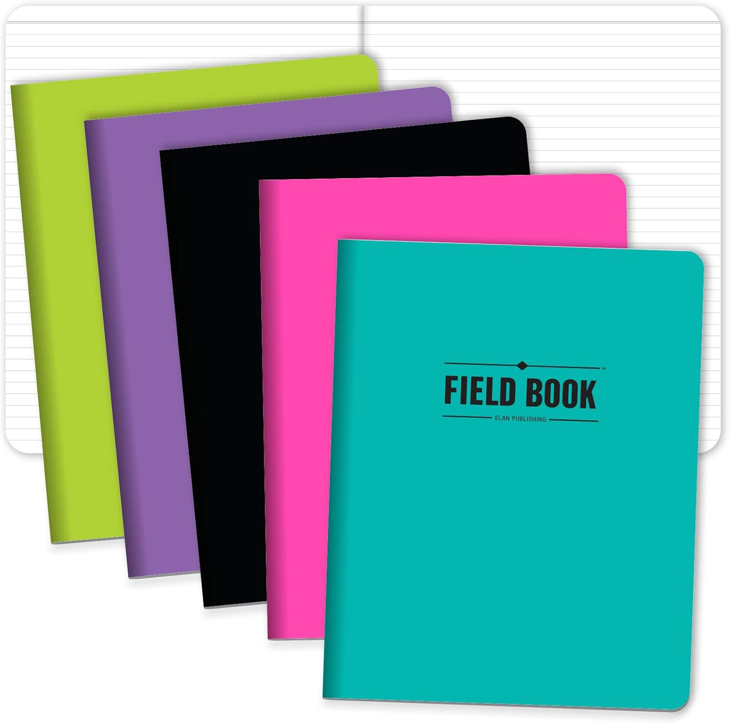Field Notebook/Journal – 8″X10″ – Assorted Colors – Lined – Pack of 5