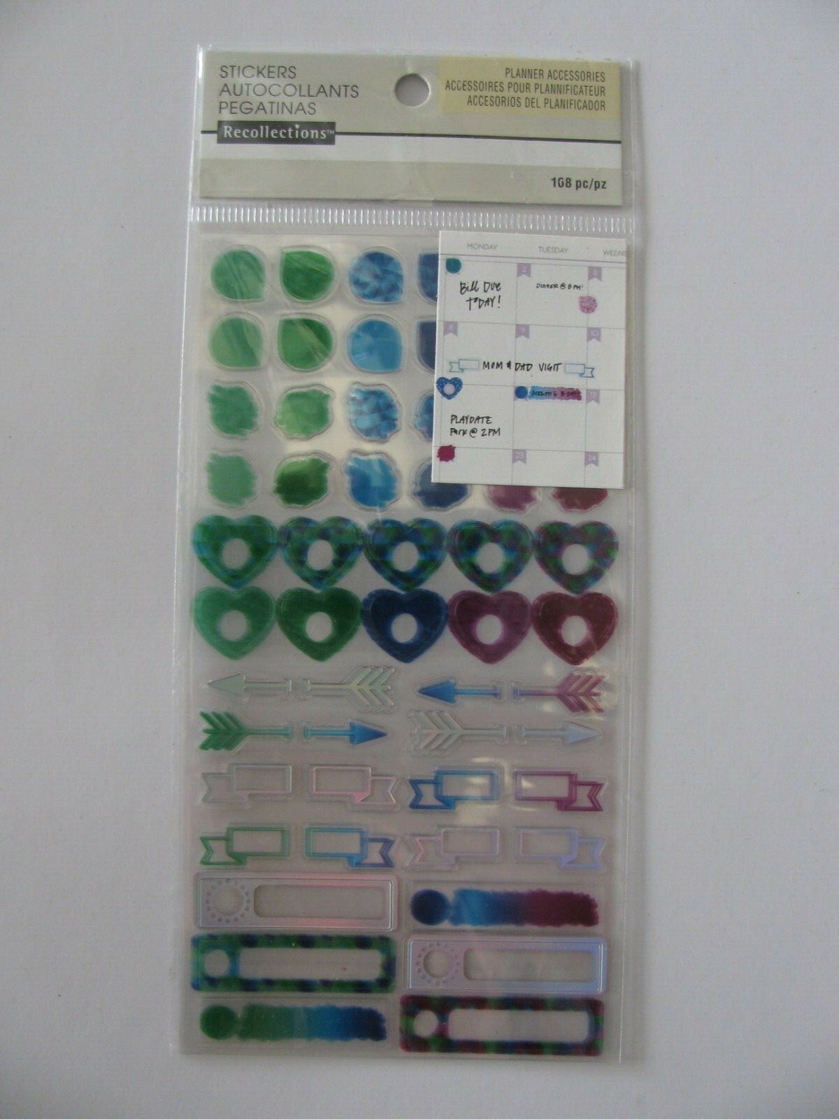 Recollections DAY OF THE MONTH Planner Accessories Stickers 168 Pieces NIP