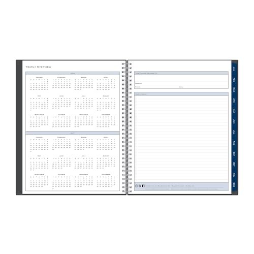 BLUE SKY WEEKLY/MONTHLY PLANNER 8-1/2″ X 11″, 100008-26 – CHARCOAL METALLIC