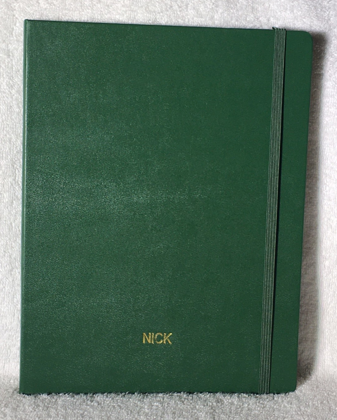 Moleskine Lined Paper Journal Green Hardcover + Elastic Closure ‘Nick’ – NEW