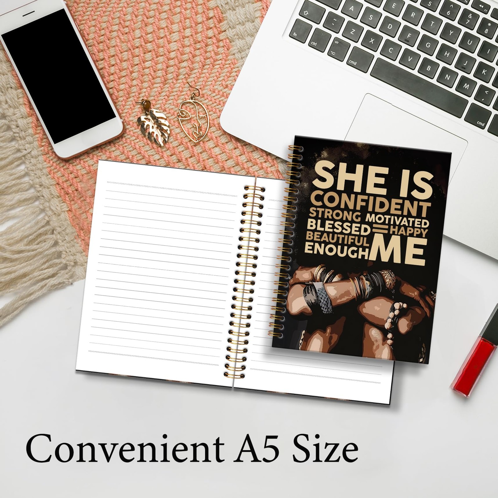 KTYHD Black Women Motivational Journal For Women,African American color-1