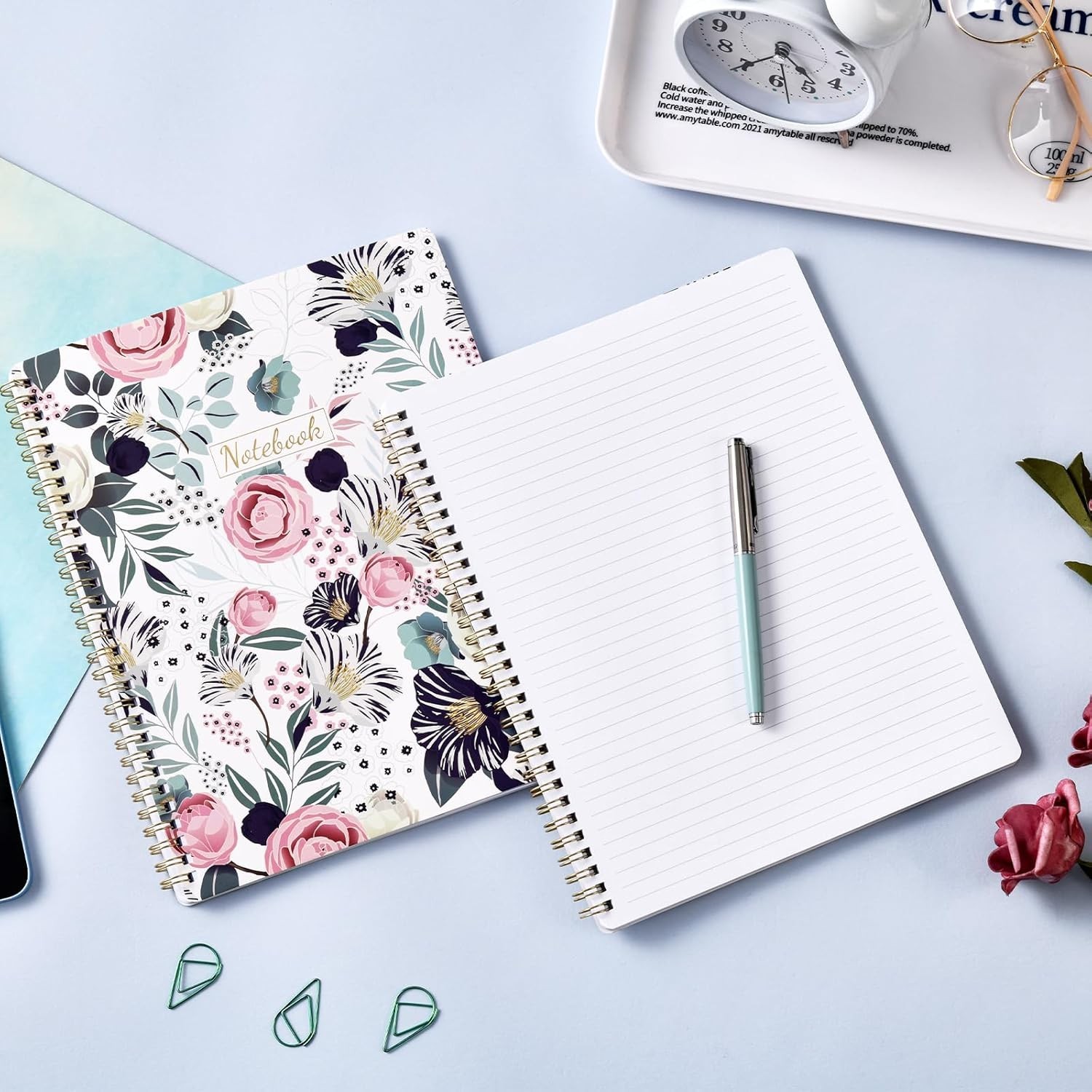Spiral Notebook – Notebooks Spiral Bound 8.5″ * 11″ Journal Notebook 110 Pages
