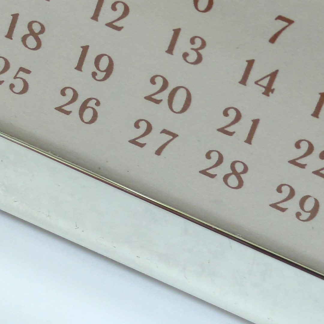 Vintag Tiffany & Co. Desk Calendar Photo Frame Silver Plated Perpetual Calendar