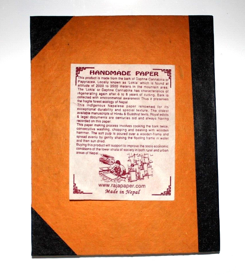 8 ” x 6 ” Nepali lokta paper note book