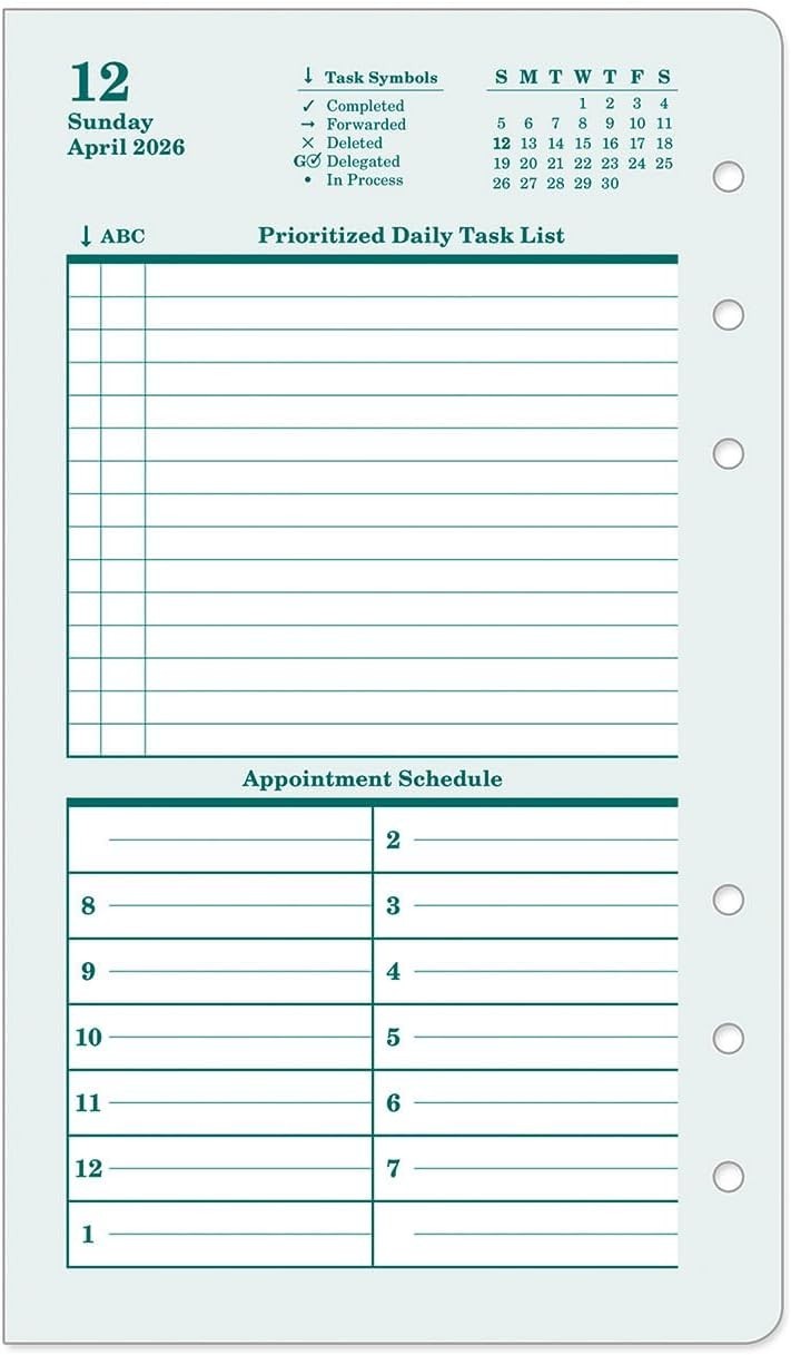 2026 Planner Refill | Polyurethane Cover, 3.5 X 6 Inches