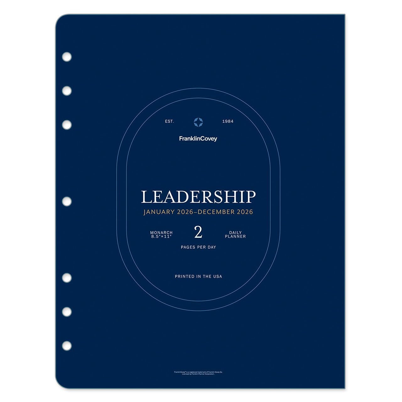 FranklinCovey – Leadership Planner Refill | Two Pages Per Day Ring-Bound (Mon…
