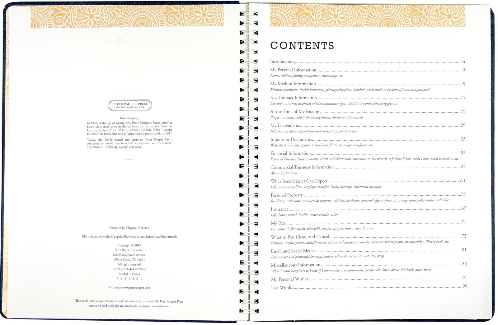 I’m Dead, Now What? Planner – Important Information about My Belongings, Os