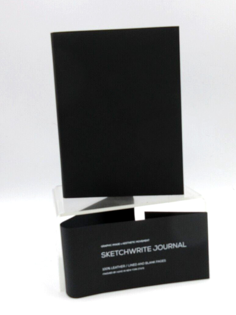Sketch Write Sketchbook and Journal Leather Cover 4X6″ Graphic Image BLACK