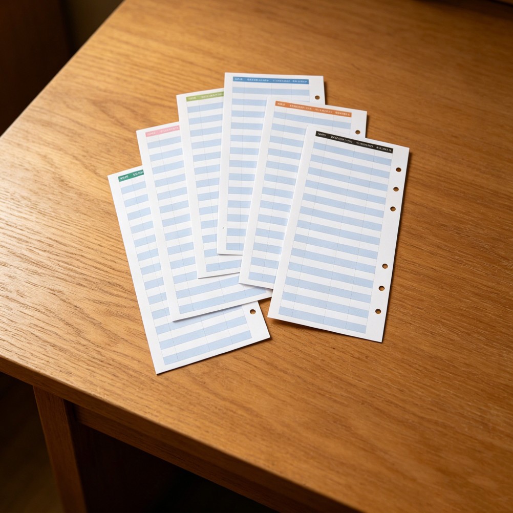 Multi Color Budgeting Binder Refills A6 Planner Inserts for Expense Tracking