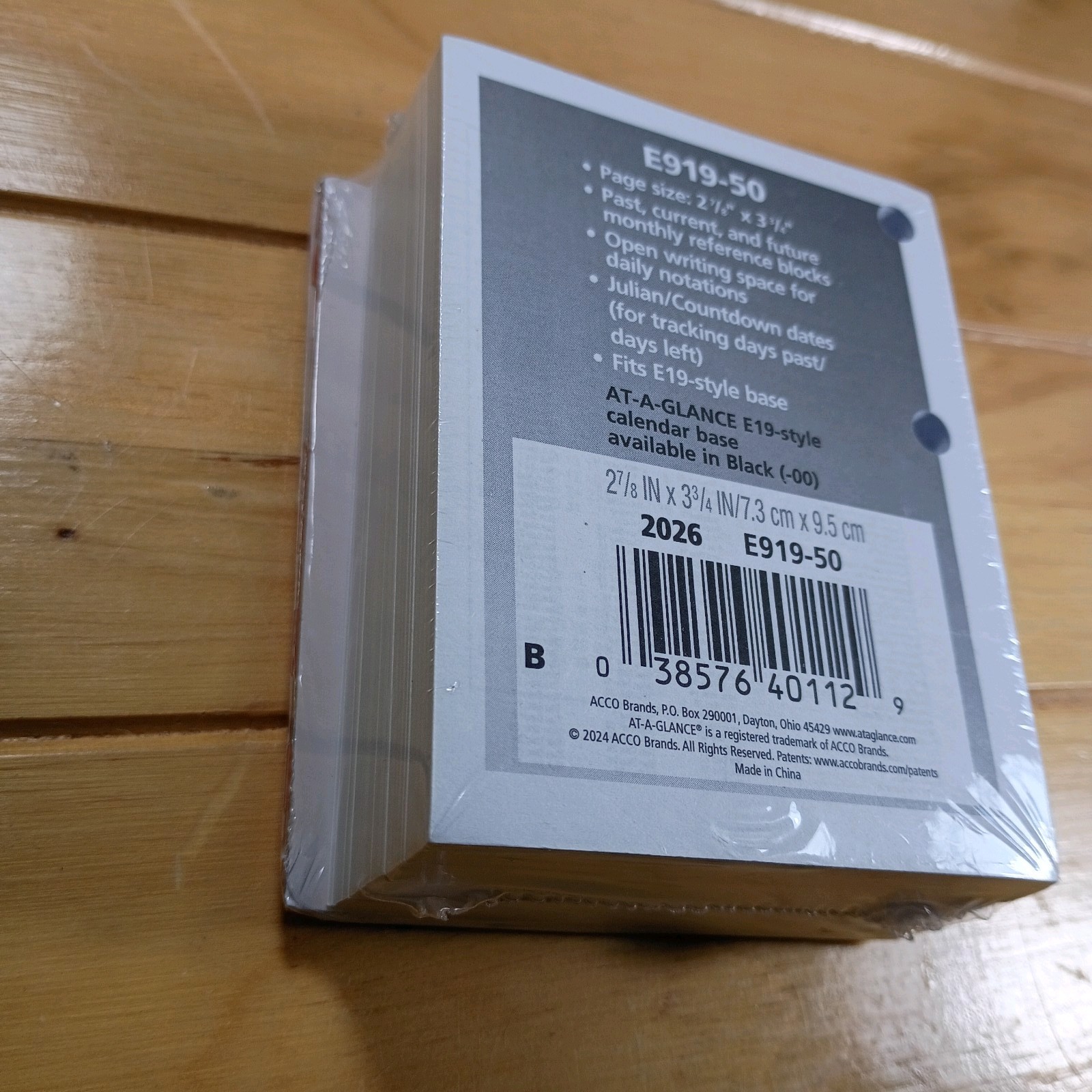 AT-A-GLANCE Daily Calendar Refill E919-50, 2 7/8 x 3 3/4 In, New.
