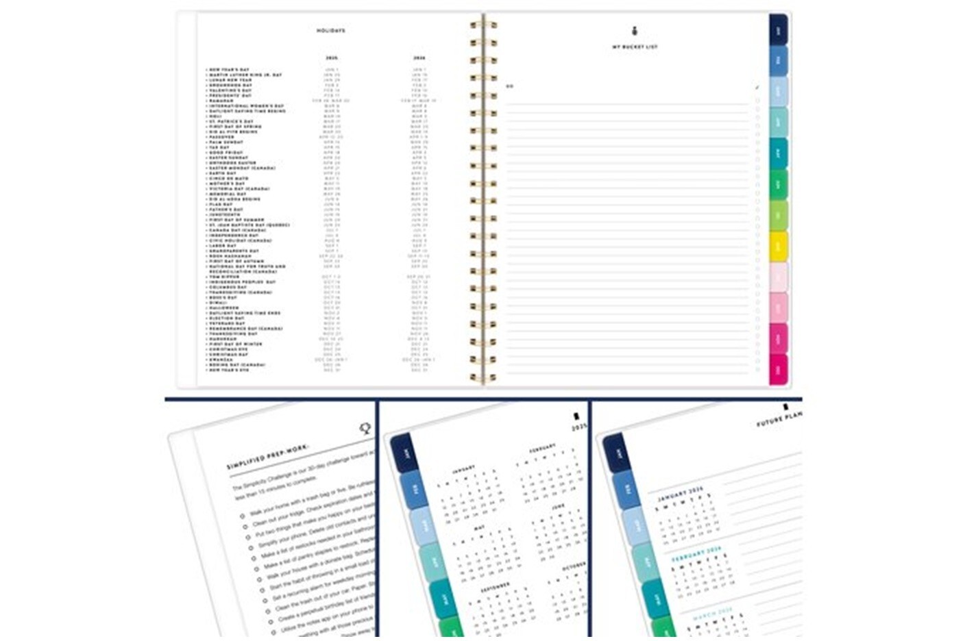 2025 Large AT-A-GLANCE Simplified Emily Ley Weekly Monthly Planner, Happy Stripe