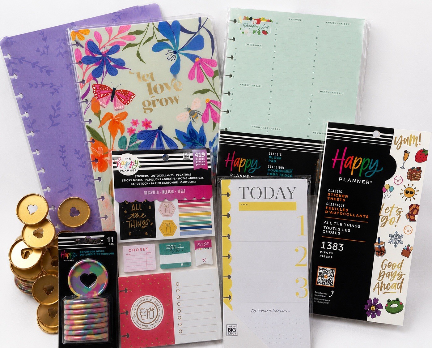 Happy Planner Lot Discs Grocery List Today Sheets Stickers