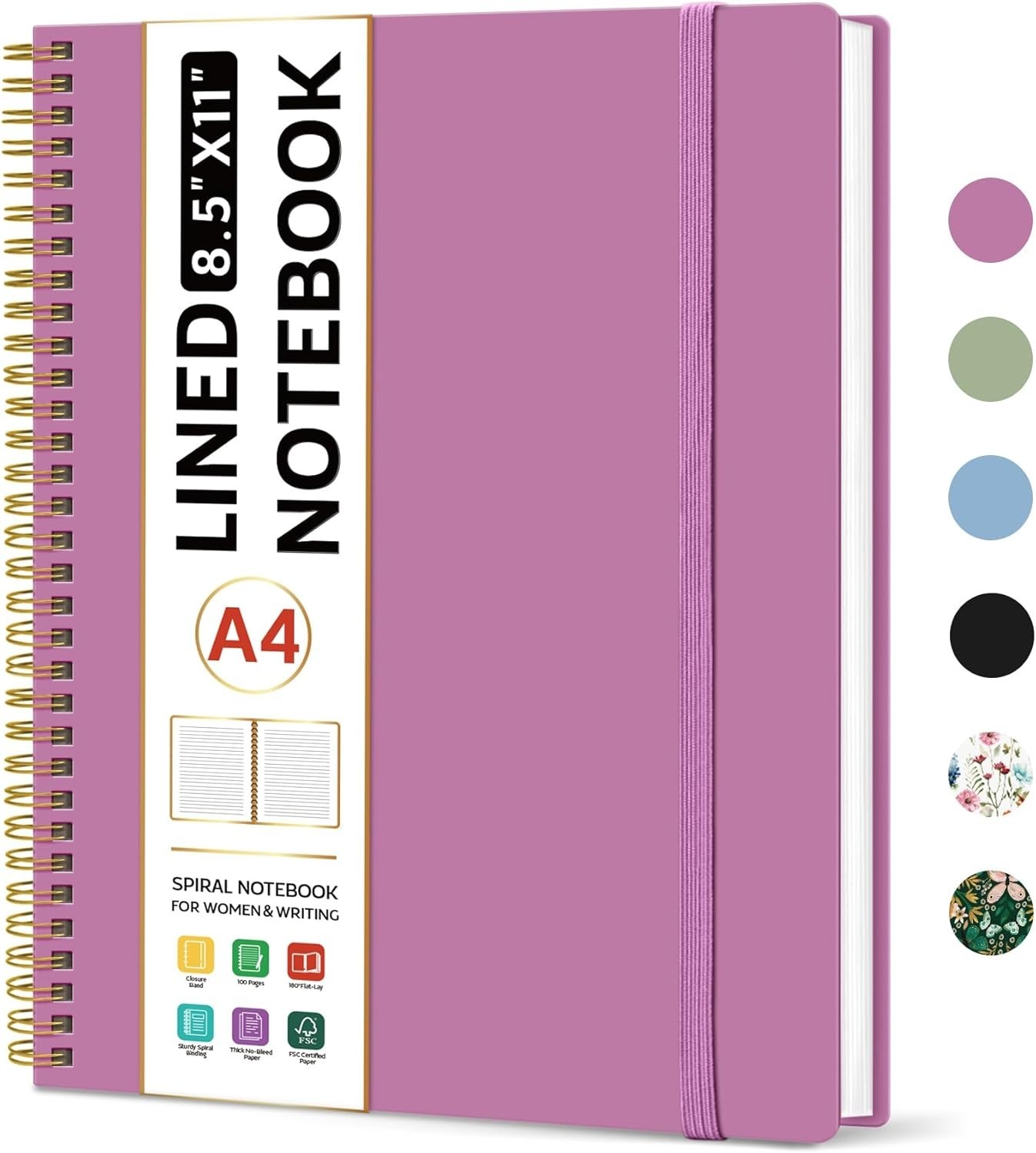 Lightweight Spiral Notebook with Waterproof Cover for On-the-Go Writing