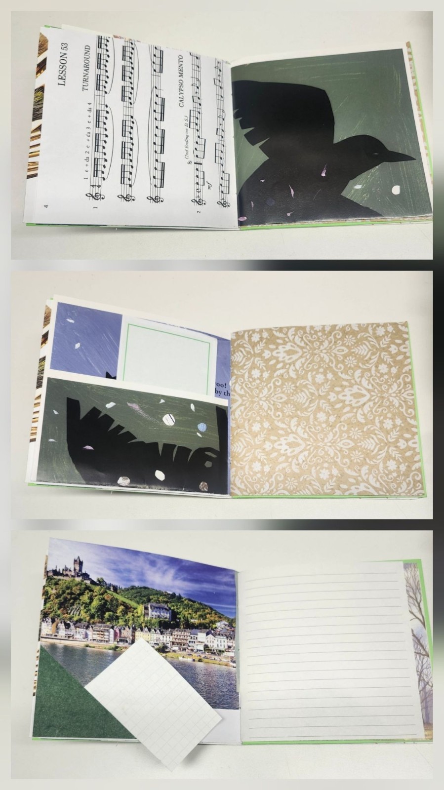 Handmade Junk Journal Green Theme 60 pages