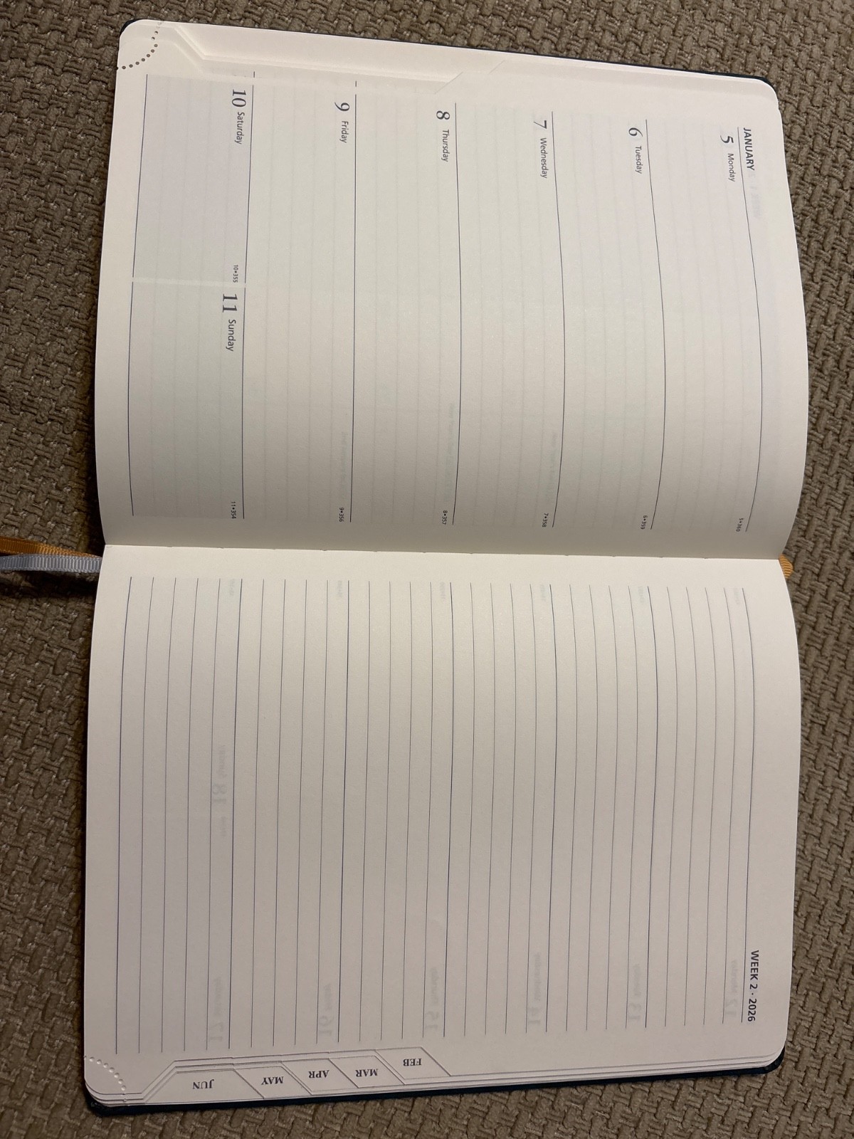 POPRUN Weekly Planner 2026 (Medium 6.5″ x 8.5″) Calendar 12 Months Notebook with