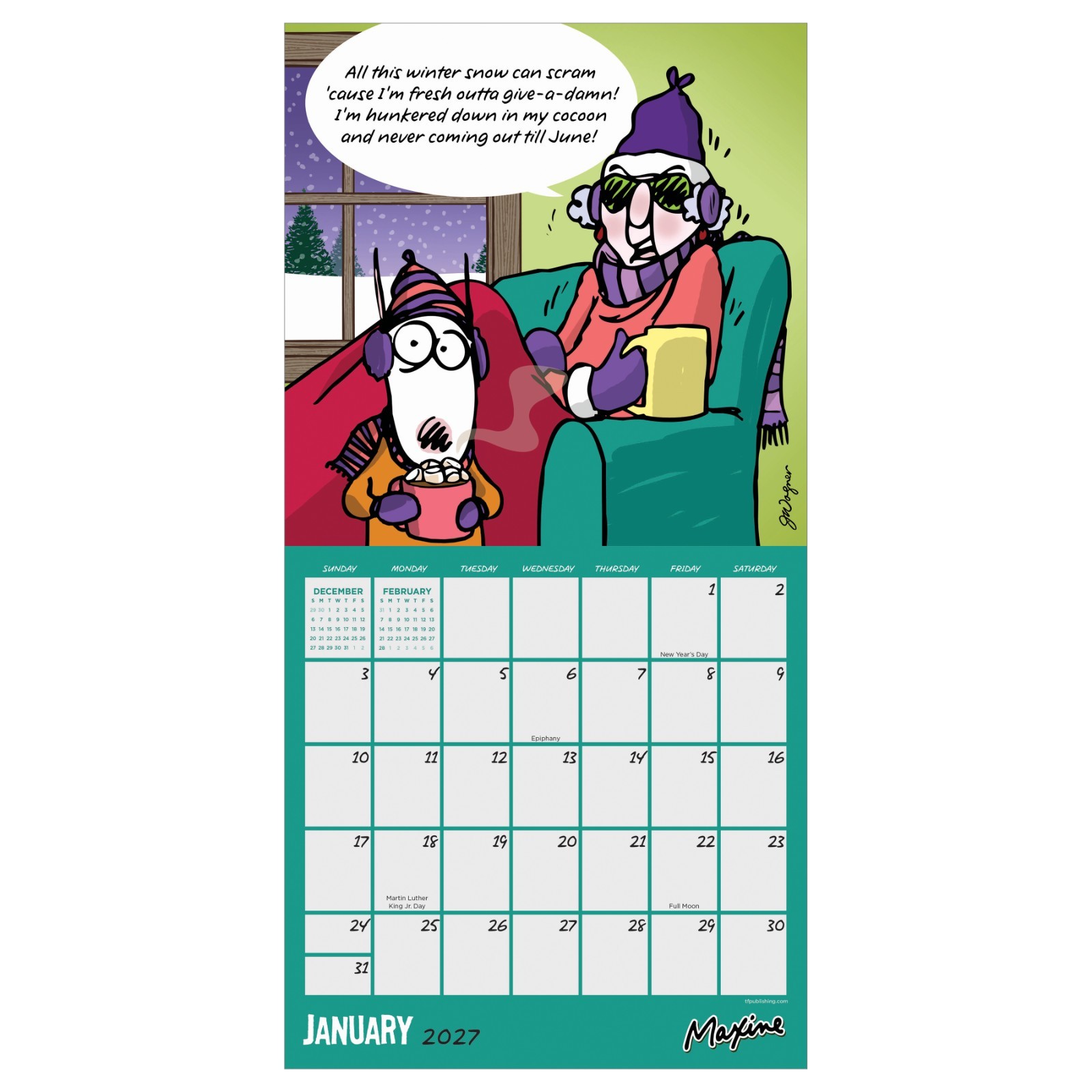 2027 Maxine Mini Calendar